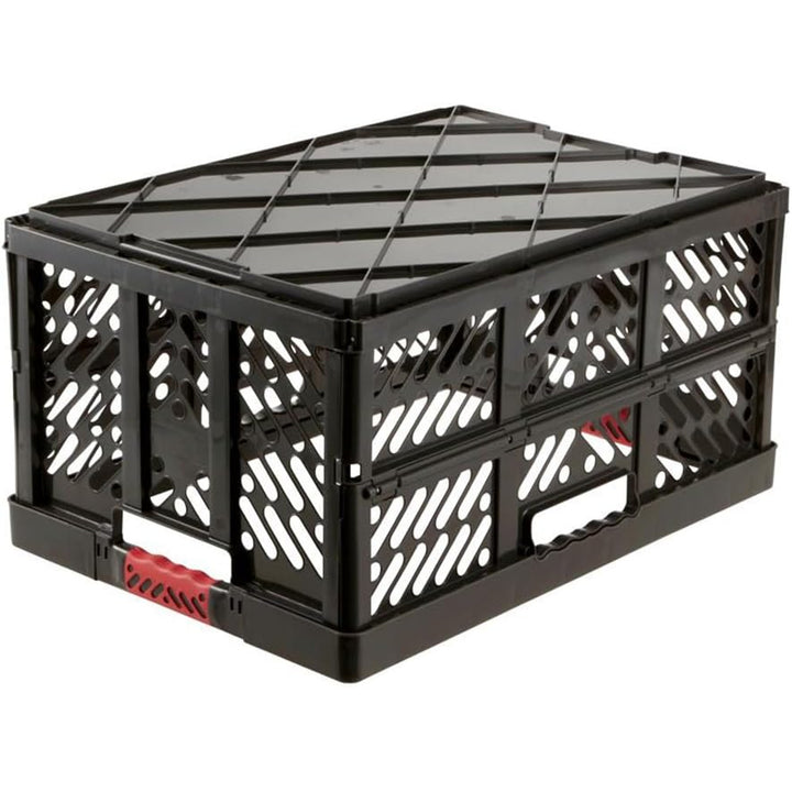 Cesta plegable de plástico Ben Keeeper, 45L, grafito, capacidad de carga hasta 50kg, asas de agarre suave, certificado GS y prueba TUV, apto para alimentos