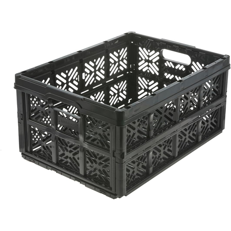 Keeeper Ida Cesto Plegable, 32L, Negro, Duradero y fácil de limpiar