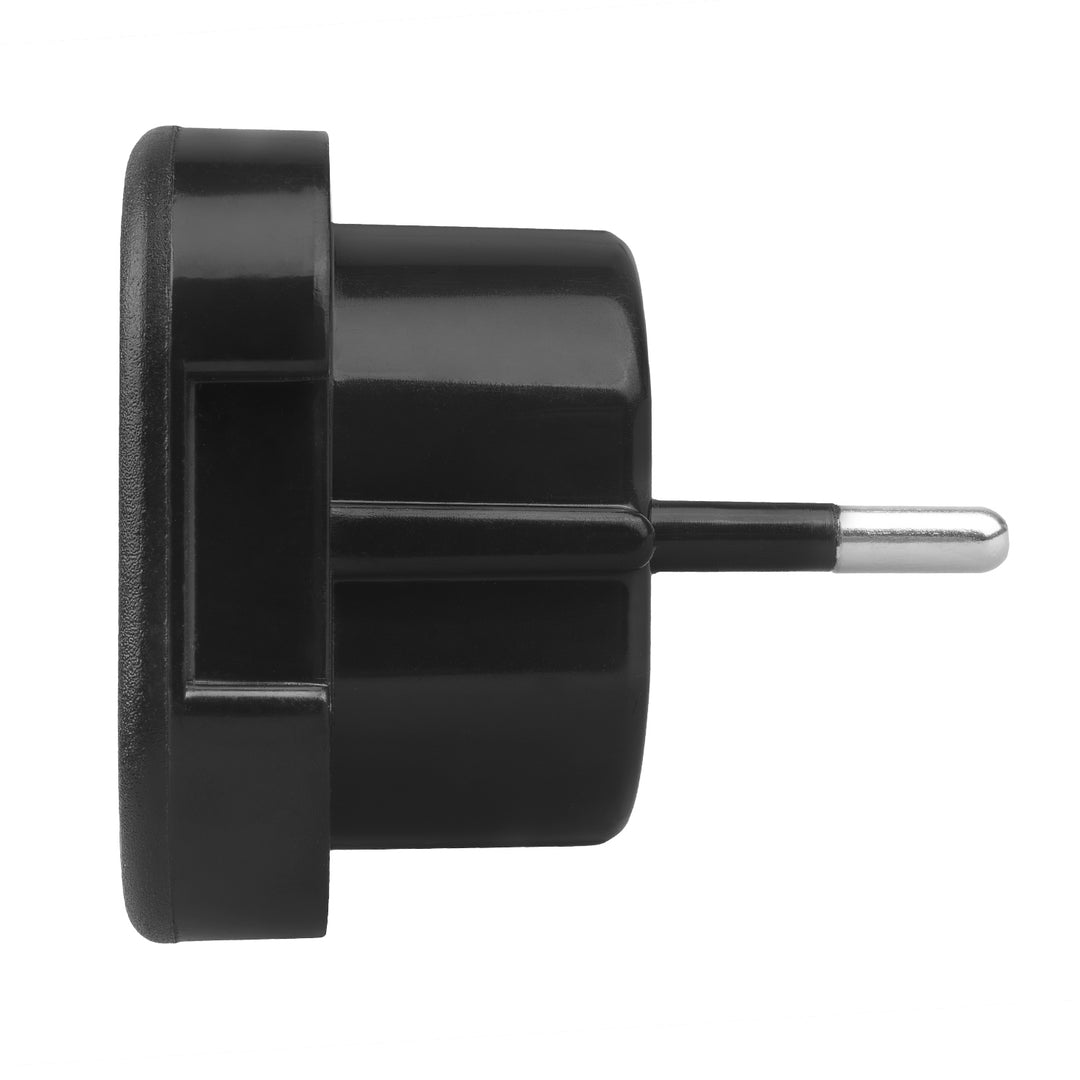Adaptador Maclean de enchufe del Reino Unido a enchufe de la UE, negro, MCE72, 2 piezas