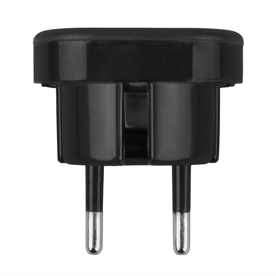 Adaptador Maclean de enchufe del Reino Unido a enchufe de la UE, negro, MCE72, 2 piezas
