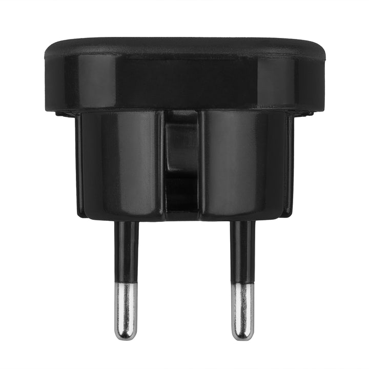 Adaptador Maclean de enchufe del Reino Unido a enchufe de la UE, negro, MCE72, 2 piezas
