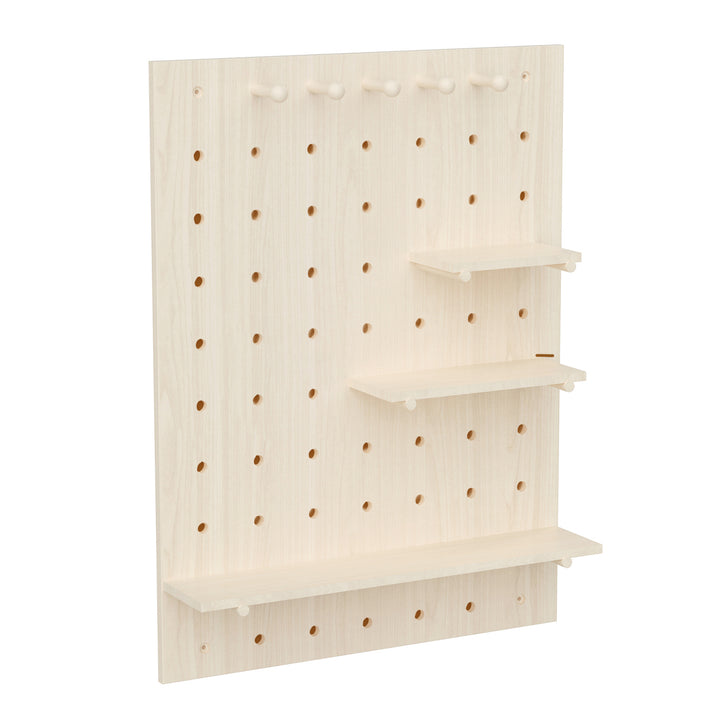 Organizador de madera para pizarra blanca Maclean, color madera clara, 60x80 cm, máx. 20 kg, MC-131 WD, 2 piezas