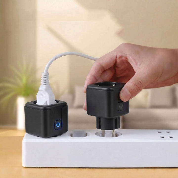 Toma de corriente WiFi GreenBlue con control remoto, compatible con Android/iOS/Alexa/Google Home, temporizador, medidor de potencia, máx. 16 A/3840 W, GB735 B