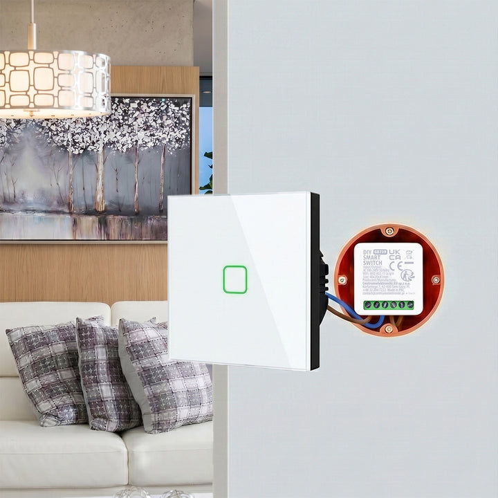 Relé WiFi empotrable GreenBlue, compatible con Android/iOS/Alexa/Google Home, 100-240 V CA, 50/60 Hz, máx. 16 A, para LED de 150 W, GB739