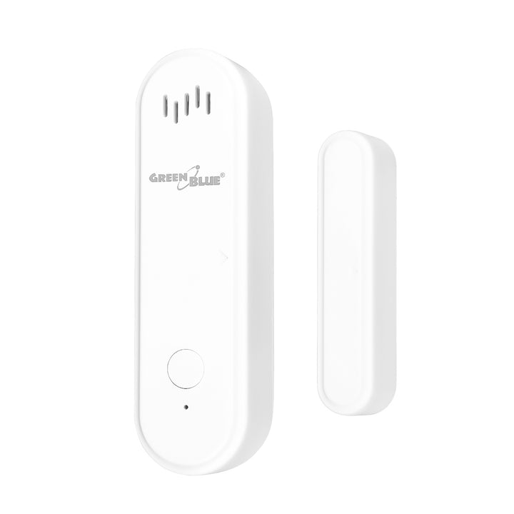 Contactor inalámbrico / sensor de apertura WiFi GreenBlue, Android/iOS, para puertas y ventanas, 3,0 V CC, LR03x2, con alarma, GB478