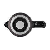Hervidor eléctrico de vidrio Concept, capacidad 1,7 l, potencia 1850-2200 W, color negro, conector Strix, regulación de temperatura, control digital, RK4195