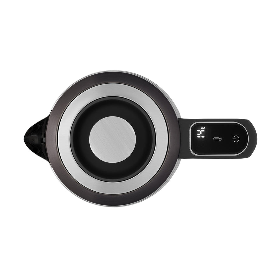 Hervidor eléctrico de vidrio Concept, capacidad 1,7 l, potencia 1850-2200 W, color negro, conector Strix, regulación de temperatura, control digital, RK4195