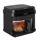 Freidora sin aceite Concept Glass&Fast, capacidad 5,5 l, 7 programas, pantalla LED táctil, modo de fritura saludable, recipiente de cristal, FR5500