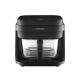 Freidora sin aceite Concept Glass&Fast, capacidad 5,5 l, 7 programas, pantalla LED táctil, modo de fritura saludable, recipiente de cristal, FR5500