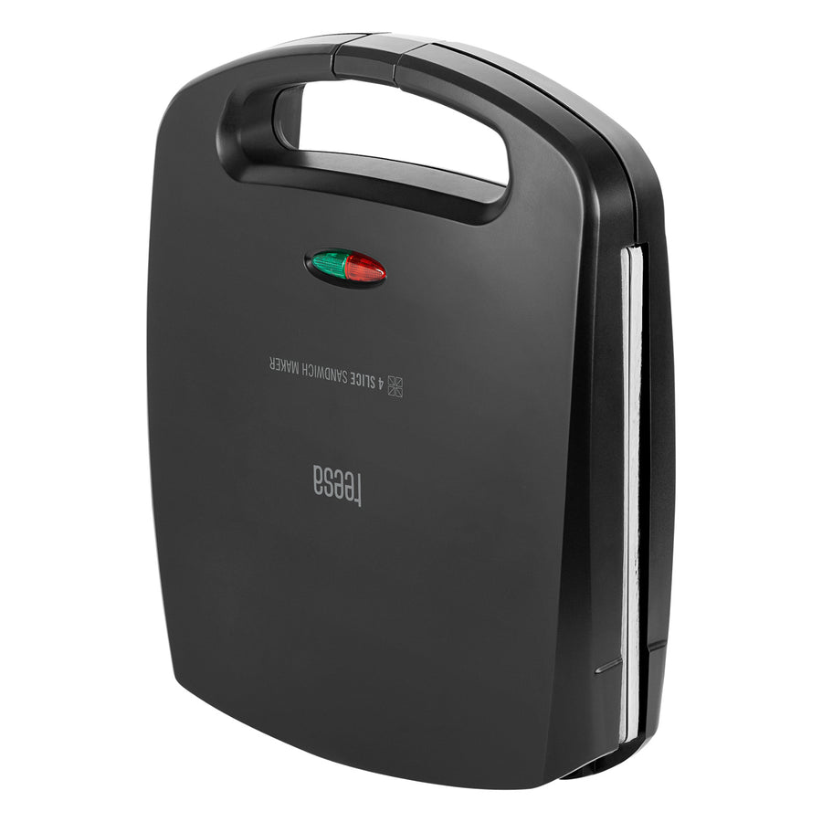 Tostadora de sándwiches Teesa, placas cerámicas, para 4 sándwiches, potencia máxima 1500 W, TSA3229B