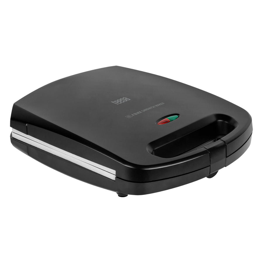 Tostadora de sándwiches Teesa, placas cerámicas, para 4 sándwiches, potencia máxima 1500 W, TSA3229B