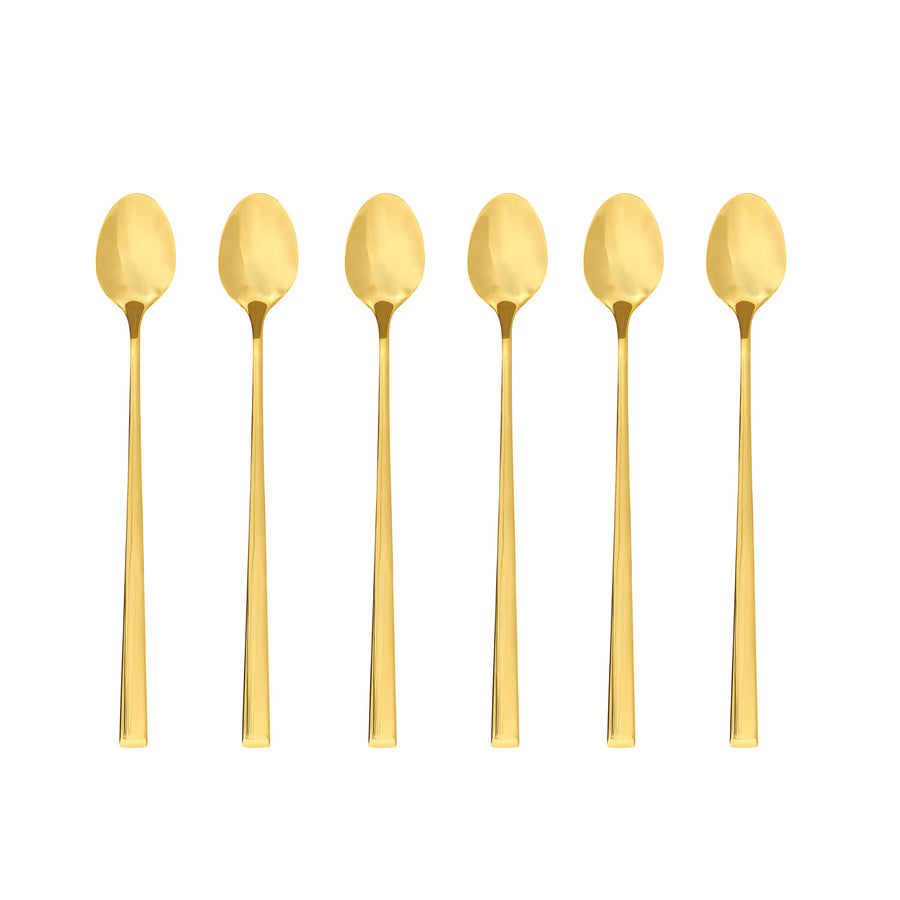 Juego de cucharillas de postre Ambition, 6 unidades, color dorado, Como