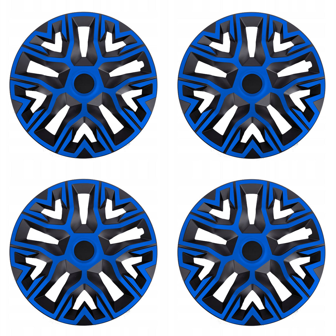 Tapacubos universales 14'' NRM The Best Bicolor azul-negro 4 unidades