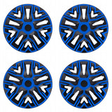 Tapacubos universales 15'' NRM The Best Bicolor azul-negro 4 unidades