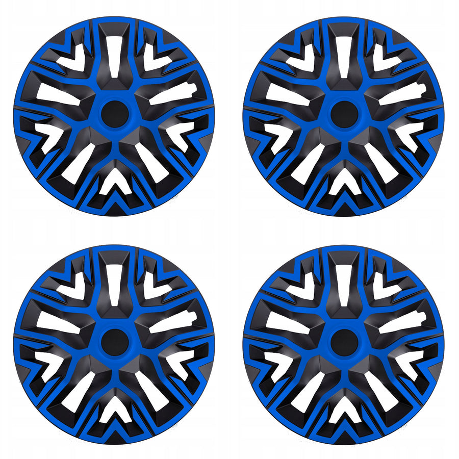 Tapacubos universales 15'' NRM The Best Bicolor azul-negro 4 unidades