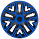 Tapacubos universales 15'' NRM The Best Bicolor azul-negro 4 unidades