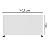 Radiador infrarrojo Cronos, 800 W, ideal para personas alérgicas, superficie mate, ultrafino, termostato integrado y control remoto por teléfono o mando a distancia, Carbon P800 TWP