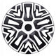 Tapa universal 15'' NRM The Best Bicolor blanco y negro 1 unidad