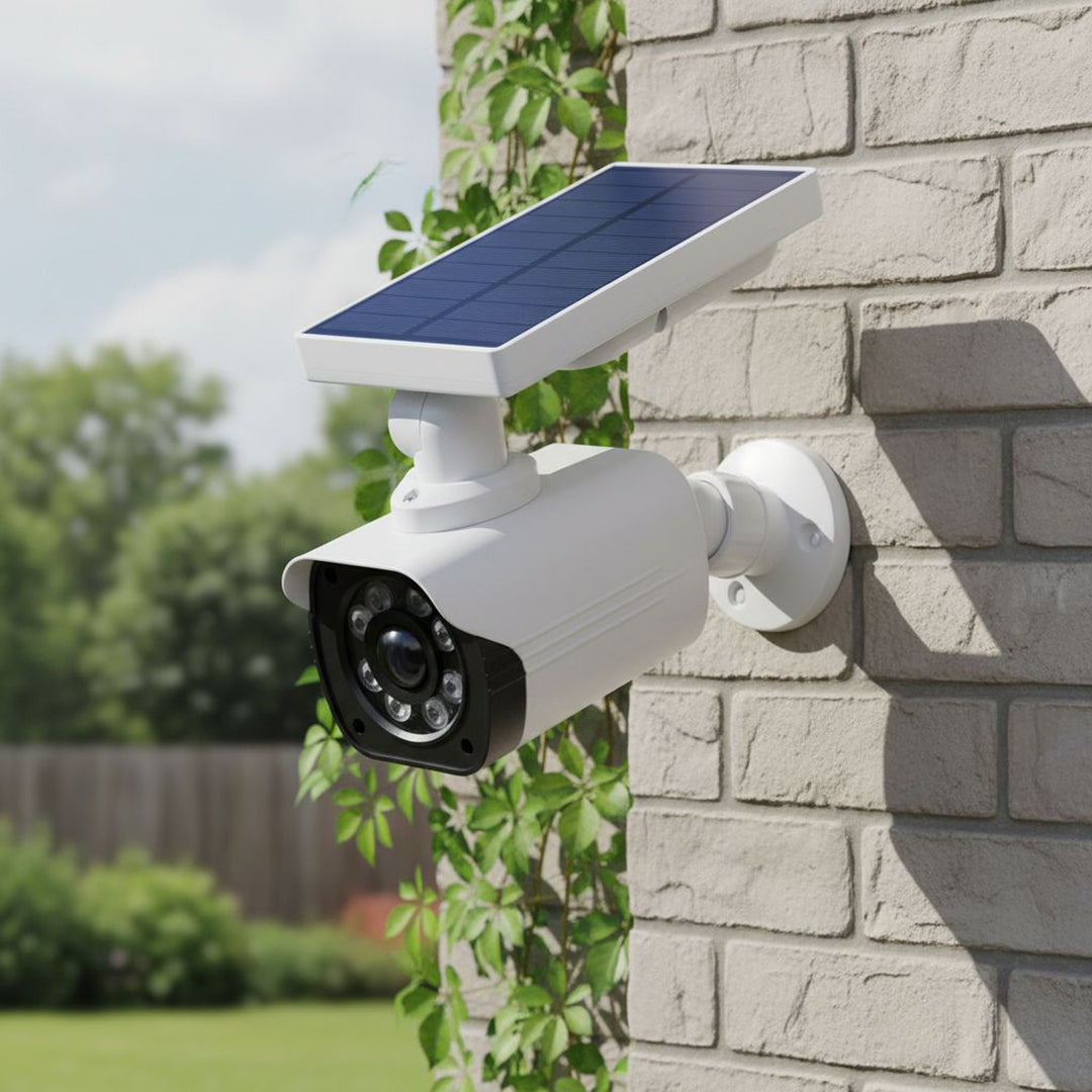 Cámara solar falsa, LED parpadeante, sensor de movimiento, iluminación LED, pegatina gratis, SOL1800S, 2 unidades