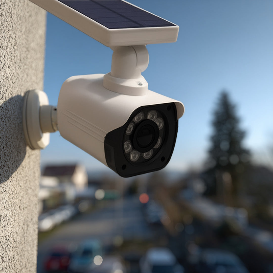 Cámara solar falsa, LED parpadeante, sensor de movimiento, iluminación LED, pegatina gratis, SOL1800S, 4 unidades