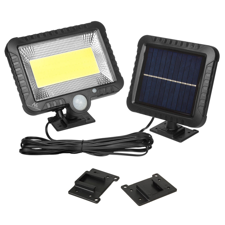 Proyector LED solar con sensor de movimiento Maclean, IP44, 5 W, 400 lm, 6000 K, batería de litio de 1300 mAh, 5,5 V CC MCE438, 4 unidades