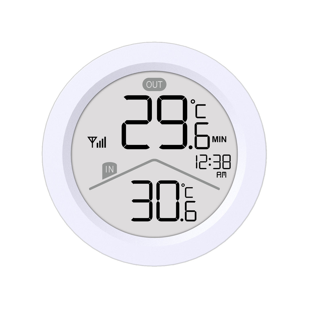 Estación meteorológica inalámbrica GreenBlue, temperatura IN/OUT, reloj, selección °C / °F, alcance hasta 60 m, GB162, 4 pilas AAA