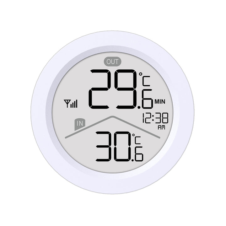 Estación meteorológica inalámbrica GreenBlue, temperatura IN/OUT, reloj, selección °C / °F, alcance hasta 60 m, GB162, 4 pilas AAA
