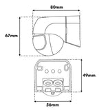 Sensor de movimiento PIR Maclean de 12-24 V, por infrarrojos, IP44, blanco, alcance de 12 m, carga máxima de 60/120 W, MCE623 W