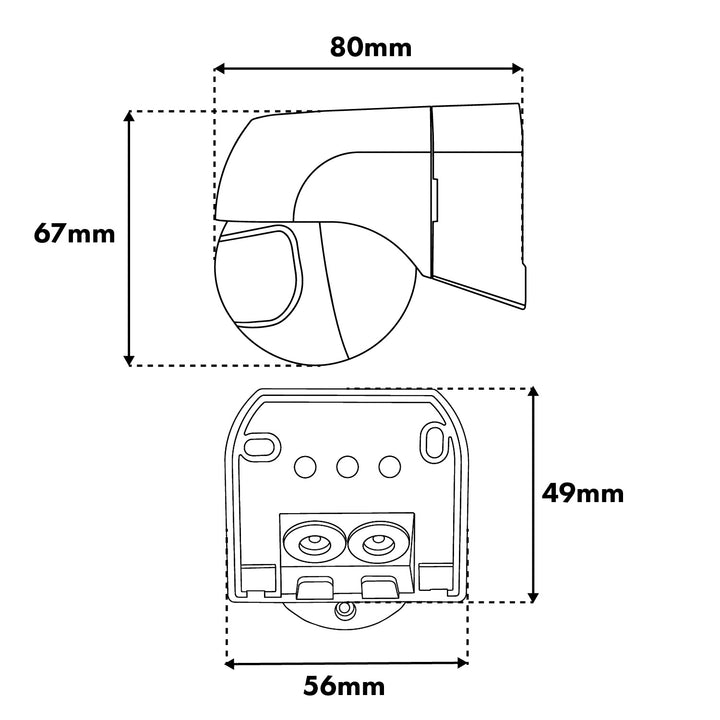Sensor de movimiento PIR Maclean de 12-24 V, por infrarrojos, IP44, blanco, alcance de 12 m, carga máxima de 60/120 W, MCE623 W
