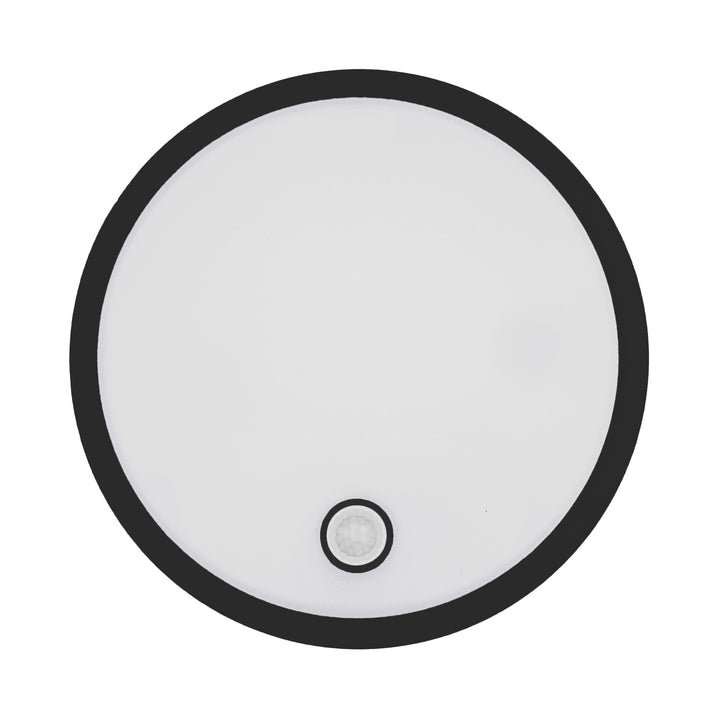 Lámpara LED con sensor de movimiento Maclean, sensor PIR, negra, 10 W/15 W/18 W, IP65, posibilidad de cambiar la temperatura de color a 3000/4000/6000 K, MCE535 B