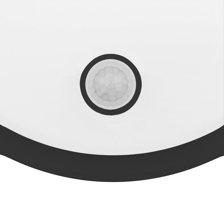 Lámpara LED con sensor de movimiento Maclean, sensor PIR, negra, 10 W/15 W/18 W, IP65, posibilidad de cambiar la temperatura de color a 3000/4000/6000 K, MCE535 B