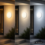 Lámpara LED con sensor de movimiento Maclean, sensor PIR, blanca, 10 W/15/18 W, IP65, posibilidad de cambiar la temperatura de color a 3000/4000/6000 K, MCE535 W