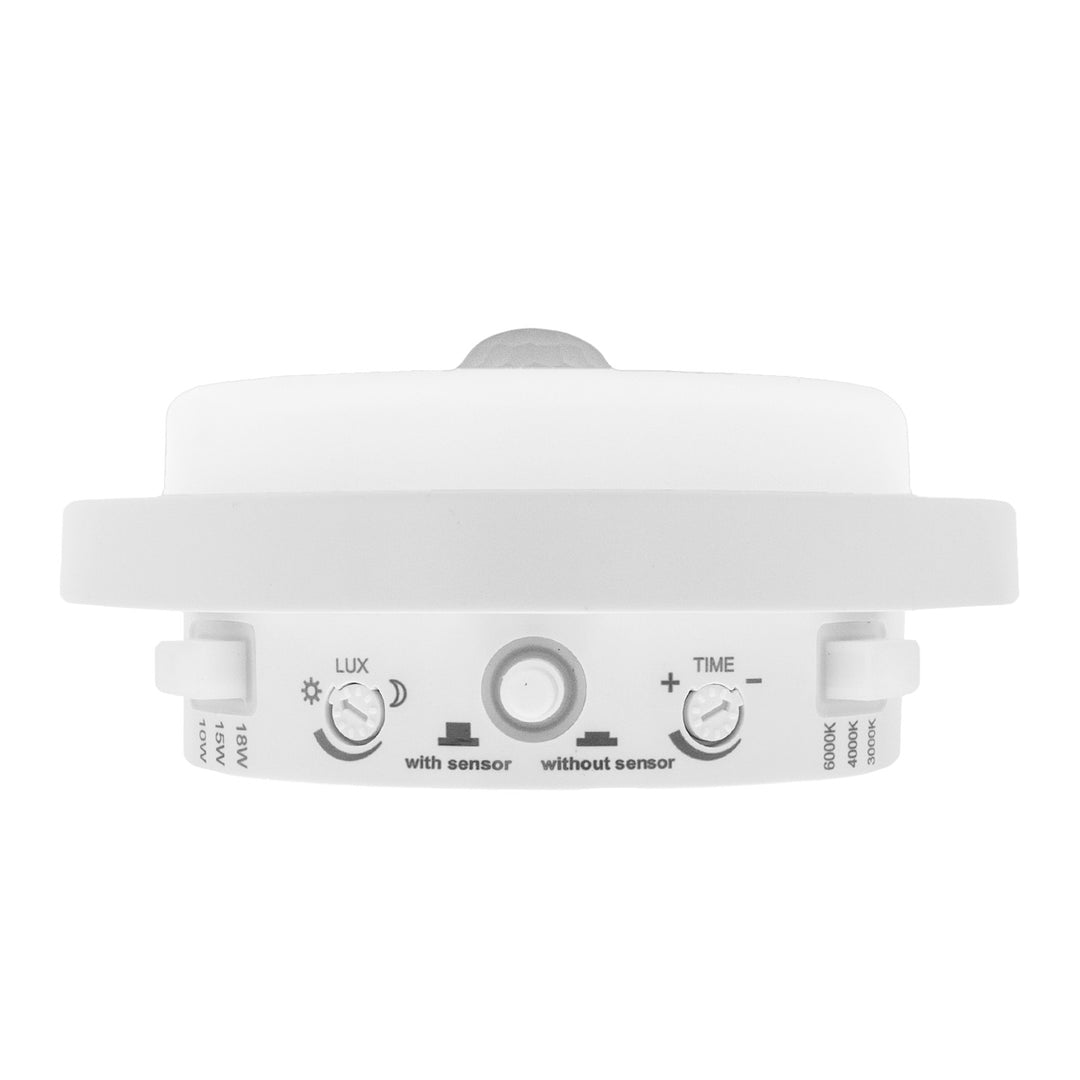 Lámpara LED con sensor de movimiento Maclean, sensor PIR, blanca, 10 W/15 W/18 W, IP65, posibilidad de cambiar la temperatura de color a 3000/4000/6000 K, MCE534 W