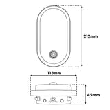 Lámpara LED con sensor de movimiento Maclean, sensor PIR, blanca, 10 W/15 W/18 W, IP65, posibilidad de cambiar la temperatura de color a 3000/4000/6000 K, MCE534 W