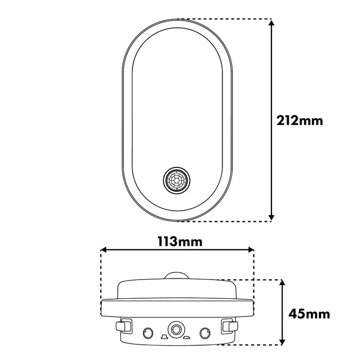 Lámpara LED con sensor de movimiento Maclean, sensor PIR, blanca, 10 W/15 W/18 W, IP65, posibilidad de cambiar la temperatura de color a 3000/4000/6000 K, MCE534 W