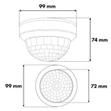 Sensor de presencia PIR Maclean, para montaje en superficie, alcance de 10 x 40 m, 1000 W/2000 W, 220-240 V CA, 50/60 Hz, MCE823