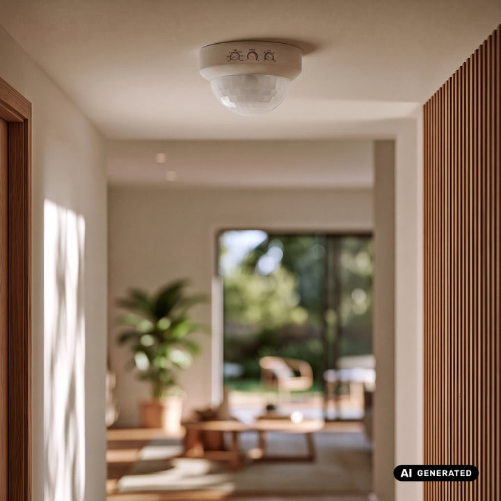 Sensor de presencia PIR Maclean, para montaje en superficie, alcance de 10 x 40 m, 1000 W/2000 W, 220-240 V CA, 50/60 Hz, MCE823