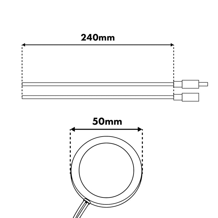 Interruptor táctil empotrable Maclean, <40 mm, 12-24 V CC, carga máxima 48/96 W, MCE825