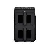 Freidora sin aceite LAFE, freidora de aire, 2 compartimentos de 5 l, potencia de 2460 W, pantalla LCD, Dual Fry
