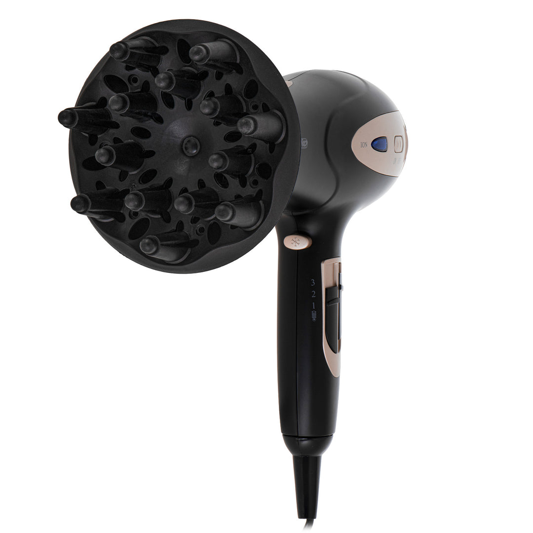 Secador de pelo Mesko, función de ionización, difusor, potencia 2200 W, negro, MS 2287