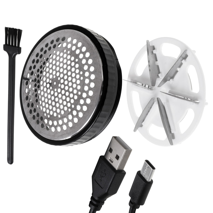 Afeitadora para tejidos Adler, pantalla LCD, 3 velocidades de funcionamiento, negra, AD 9617 black