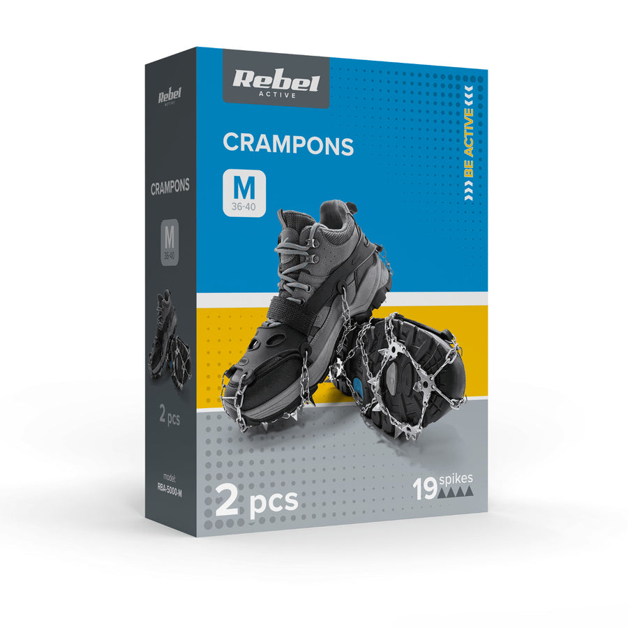 Crampones con puntas para botas de montaña Rebel Active, talla M 36-40