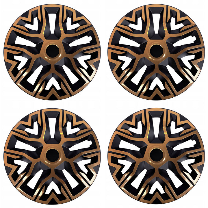 Tapacubos universales 15'' NRM The Best Bicolor cobre-negro 4 unidades