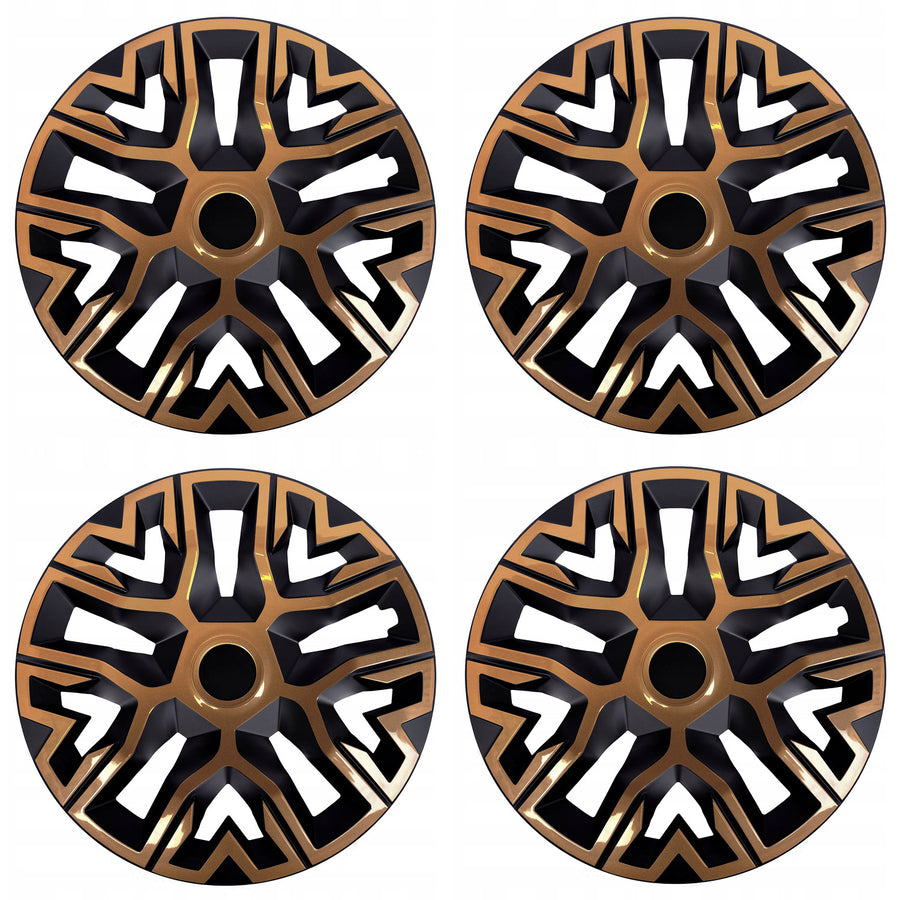 Tapacubos universales 15'' NRM The Best Bicolor cobre-negro 4 unidades