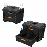 Caja de herramientas XL Keter ROC Pro Gear 2.0, con dos cajones, separadores incluidos, espacio para candado, cierres frontales, 259841