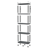 Estantería Stackaro Solid 75 Kistenberg, carga máxima total 220 kg, 5 estantes, montaje en pared, KSS75L5HD-S411