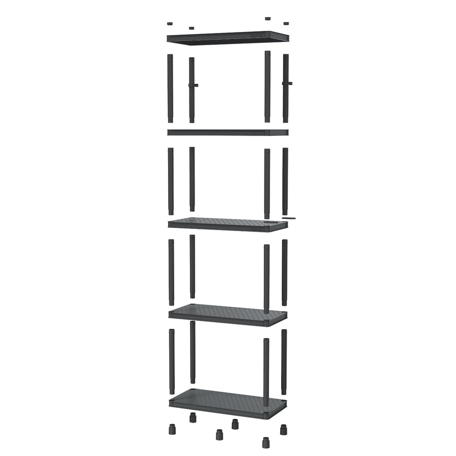 Estantería Stackaro Solid 75 Kistenberg, carga máxima total 220 kg, 5 estantes, montaje en pared, KSS75L5HD-S411