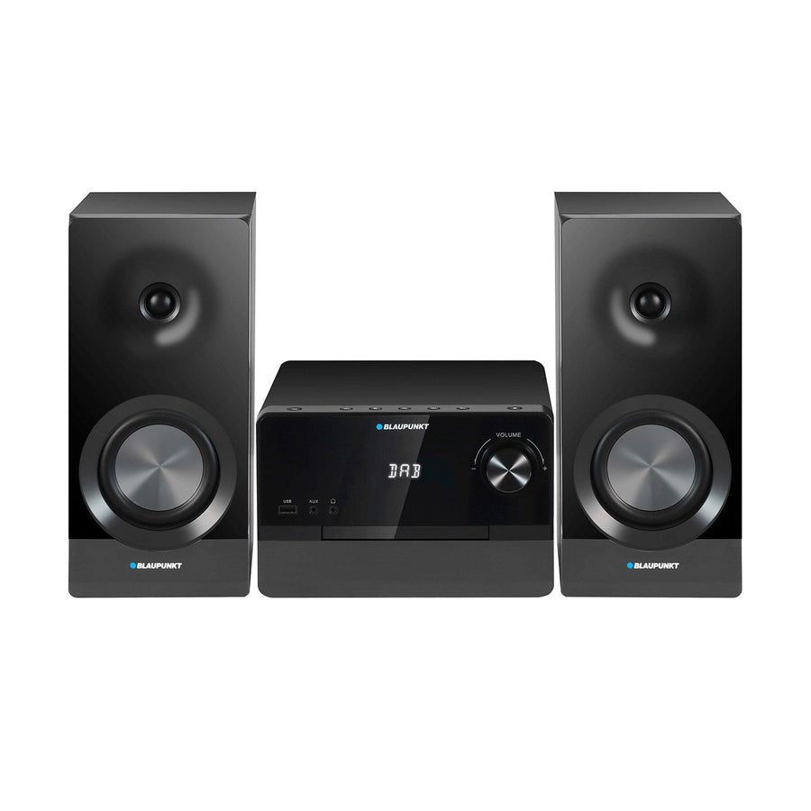 Microtorre Blaupunkt, potencia 100 W RMS, sintonizador DAB+, pantalla LED, radio FM, antena telescópica incluida, conector HDMI ARC, CD/MP3/USB/BT, reloj con función de alarma, MS49DAB