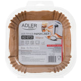 Recambios de papel para freidora Adler, 16 cm, hasta 240 °C, biodegradables, 300 unidades, AD 6731