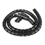 Organizador/protector de cables Maclean, 15 mm x 1000 mm, negro, MCTV-898 B
